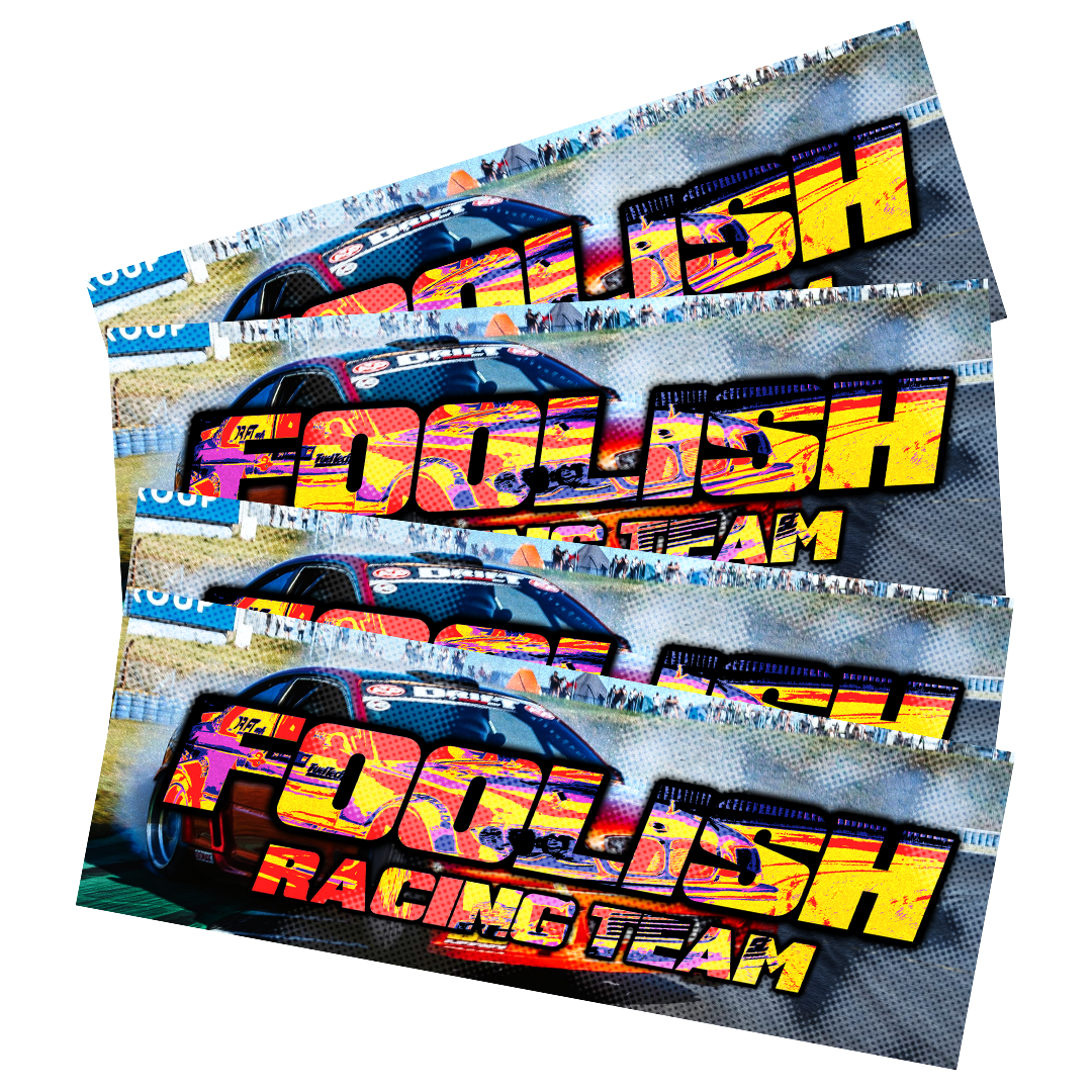 5x FOOLISH V5 SLAP STICKER